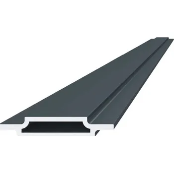 Hliníková krycí lišta pro hliníkové konstrukční profily, antracit RAL7016 se strukturou