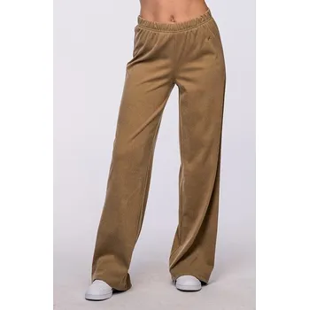 Dámské kalhoty Fleecové velbloudí široké dámské kalhoty do gumy 317 délka normální velikost L