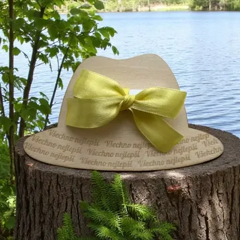 Dárková krabička Dřevěná karta na peníze Klobouk