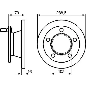 Brzdový kotouč BOSCH Brzdový kotouč - 239 mm BO 0986478357