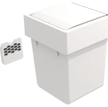 Odpadkový koš GOLLINUCCI Koš na dveře 5 l s otočným víkem, bílý 174x176x229