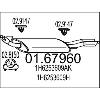 Auto-moto MTS Zadní tlumič výfuku MTS 01.67960