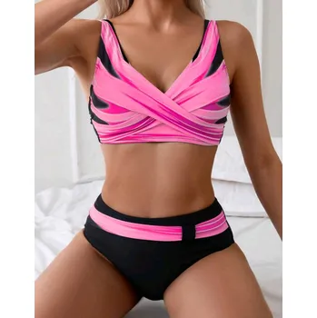 Dámské plavky Dámské modré plavky Barva: Růžová, Velikostní tabulka: XL