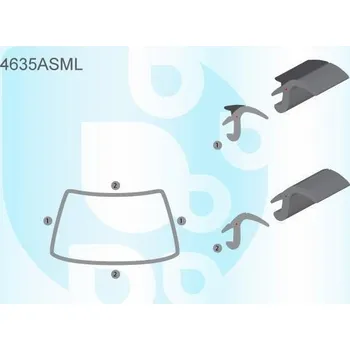 Autosklo PILKINGTON Bauset (lišta) čelního okna AS 4635ASML