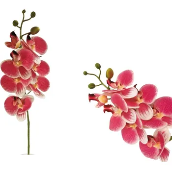 umělá květina Umělá růžovobílá orchidej 72 cm