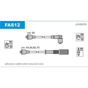 Zapalovací kabel JANMOR Sada kabelů pro zapalování JNM FAS12