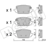 METELLI Sada brzdových destiček MT 22-1366-0