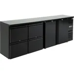 Polar dvoudveřový barový chladicí stůl se 4 zásuvkami