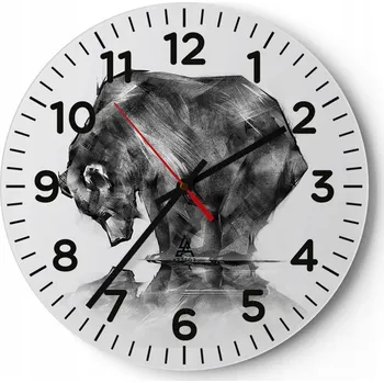 Hodiny Kuchyňské nástěnné hodiny 30x30 Abstrakce Moderní skleněné hodiny Tiché