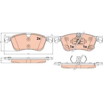 Auto-moto Sada brzdových destiček, kotoučová brzda TRW GDB2545