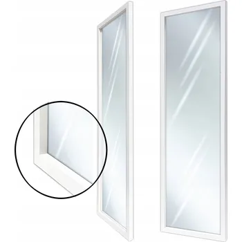 Zrcadlo Zrcadlo v rámu 90x40 / 95x45 moderní bílé 3D