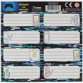 samolepka Samolepky na sešit Back Up 1 ks