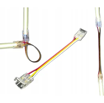 Příslušenství pro LED osvětlení Spojka 10 cm pro COB CCT LED pásky 10 mm, rychlospojka, oboustranná montáž