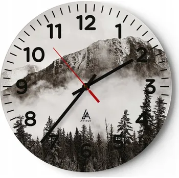 Hodiny Nástěnné hodiny ARTTOR skleněné kulatý 30 cm moderní tiché