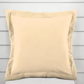 Povlak na dekorativní polštářek Bavlněný keprový povlak na polštář s lemem KEP-002 Vanilkový 40 x 40 cm