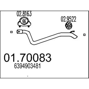 Auto-moto MTS Výfuková trubka MTS 01.70083