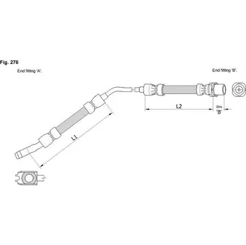 Brzdová hadice Starline Brzdová hadice - 590 mm HA E.1220