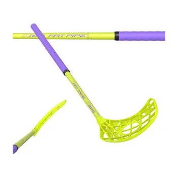 Florbalová hůl Fat Pipe NITRO 34 YELLOW/PURPLE Florbalová hůl žlutá / fialová, Pravá (pravá ruka dole), 65cm (=75cm)