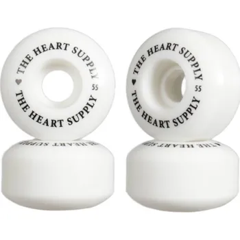 Kolečko na skateboard Heart Supply - Clean Heart 99A - 55mm - White/Black - Skateboardová kolečka
