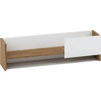 police Závěsná police Dallas - ML Meble Ořech přírodní / Bílý Lesk / Bílý Lesk 92x24 cm