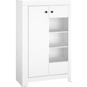 Knihovna Moderní nízká vitrína do obývacího pokoje Lahti - ML Meble Bílý Mat / Bílá 92x140 cm