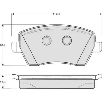 Brzdová destička Starline Sada brzdových destiček BD S331