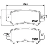 BREMBO Sada brzdových destiček BRE P49047