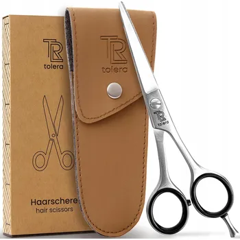 Kadeřnické nůžky PROFESIONÁLNÍ Kadeřnické Nůžky na Vlasy a Vousy s POUZDRO TOLERA