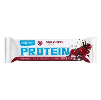 Proteinová tyčinka WPC s příchutí třešní a kakaovou polevou bez lepku 50g - Maxsport