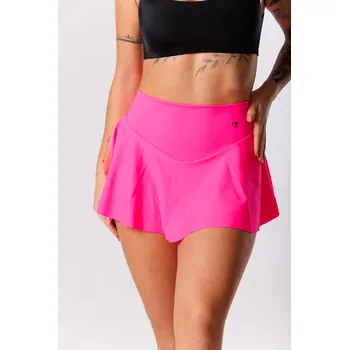 Dámské oblečení GoldBee Plavky Stahovací Sukně Brazilky Neon Pink Barva: Neon Pink, Velikost: L