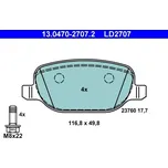 ATE Sada brzdových destiček Ceramic AT LD2707