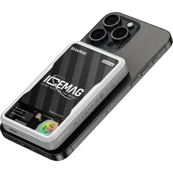 Powerbanka SHARGE IceMag MagSafe powerbanka s aktivním chlazením 10000mAh šedá