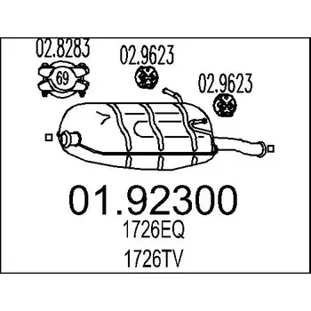 Tlumič výfuku MTS Zadní tlumič výfuku MTS 01.92300