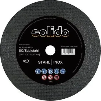 Řezný kotouč SOLIDO řezný kotouč rovný 230 x 2,5 mm, kov