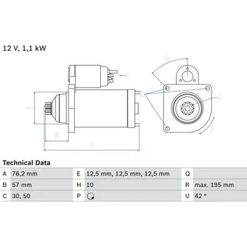 Startér Startér BOSCH 0 986 020 330