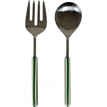 Příbor SADA 2 ks Salátové lžíce příbory na servírování salátů ZELENÉ