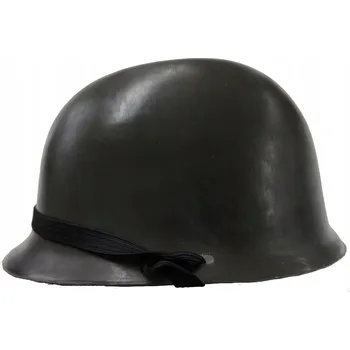 Vojenská helma zelená, plastová, bez potahu