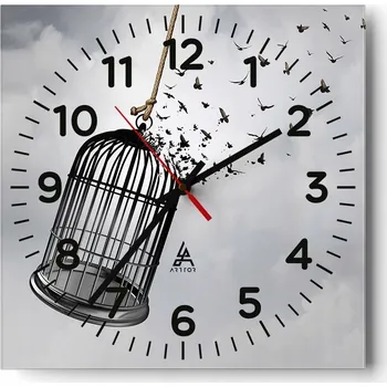 Hodiny Nástěnné hodiny do obýváku 40x40 Abstrakce Tiché hodiny Skleněné hodiny Bez hlučnosti