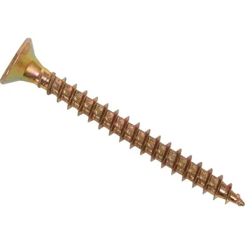 Vrut Vrut se zapuštěnou hlavou 3,5x45 křížová hlava PZ žlutý zinek celozávitový (55035045) - Valenta ZT