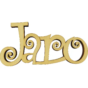 Dřevěná hračka Dřevěný výřez nápis JARO