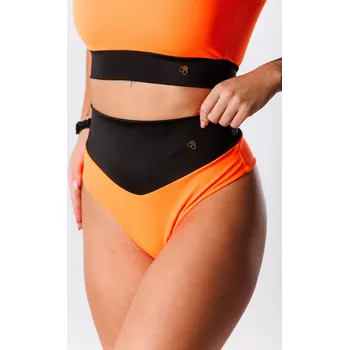 Dámské plavky GoldBee Plavky Stahovací Brazilky Sport Neon Orange Barva: Neon Orange, Velikost: S