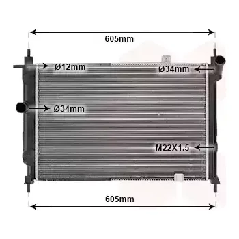Autodíl VAN WEZEL Chladič vody VAW 37002191