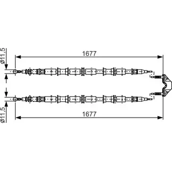 Lanko parkovací brzdy BOSCH Tažné lanko - parkovací brzda BO 1987482141