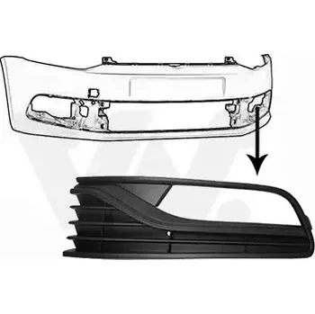 Lišta karosérie VAN WEZEL Větrací mřížka nárazníku VAW 5814597