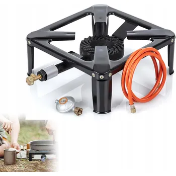Turistický vařič PLYNOVÝ TABURET vařič HOŘÁK 8kW 40x40 + regulátor tlaku + 150cm hadice