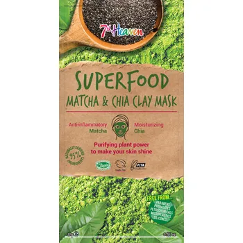 Pleťový krém Montagne Jeunesse 7th Heaven Montagne Jeunesse Superfood Jílová maska Matcha &amp; chia 10 g
