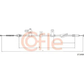 Autodíl COFLE Tažné lanko parkovací brzdy CFL 17.1438