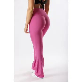 Dámské legíny GoldBee Zvonové Legíny Stahující Pas Lycra Old Pink Barva: Old Pink, Velikost: XL