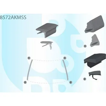 Autosklo PILKINGTON Bauset čelního okna - P + L postranní lišta AS 8572AKMSS