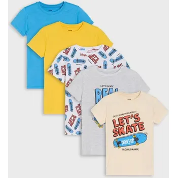 Sinsay - Sada 5 triček - vícebarevná - 833EY-MLC - 833EY-MLC-128